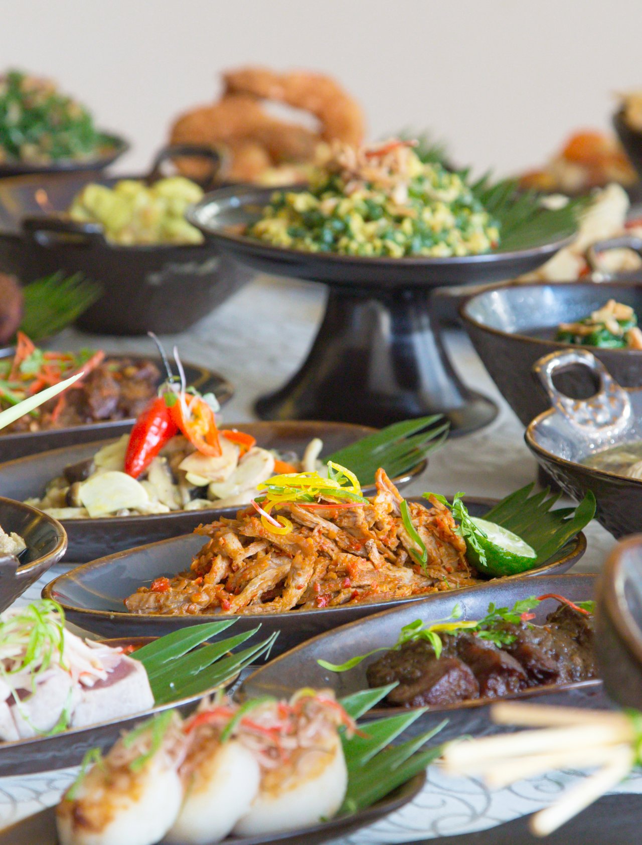 A selection of traditional Balinese dishes.
