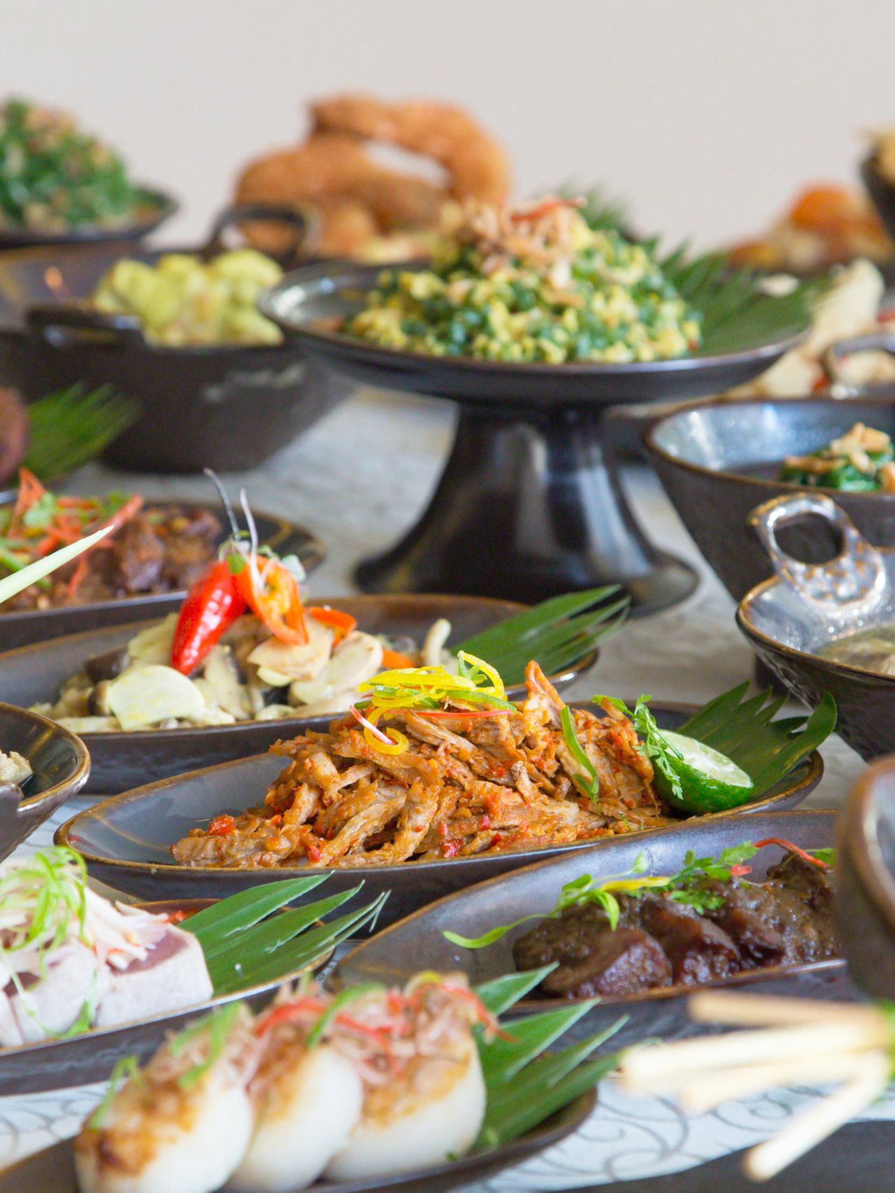 A selection of traditional Balinese dishes.