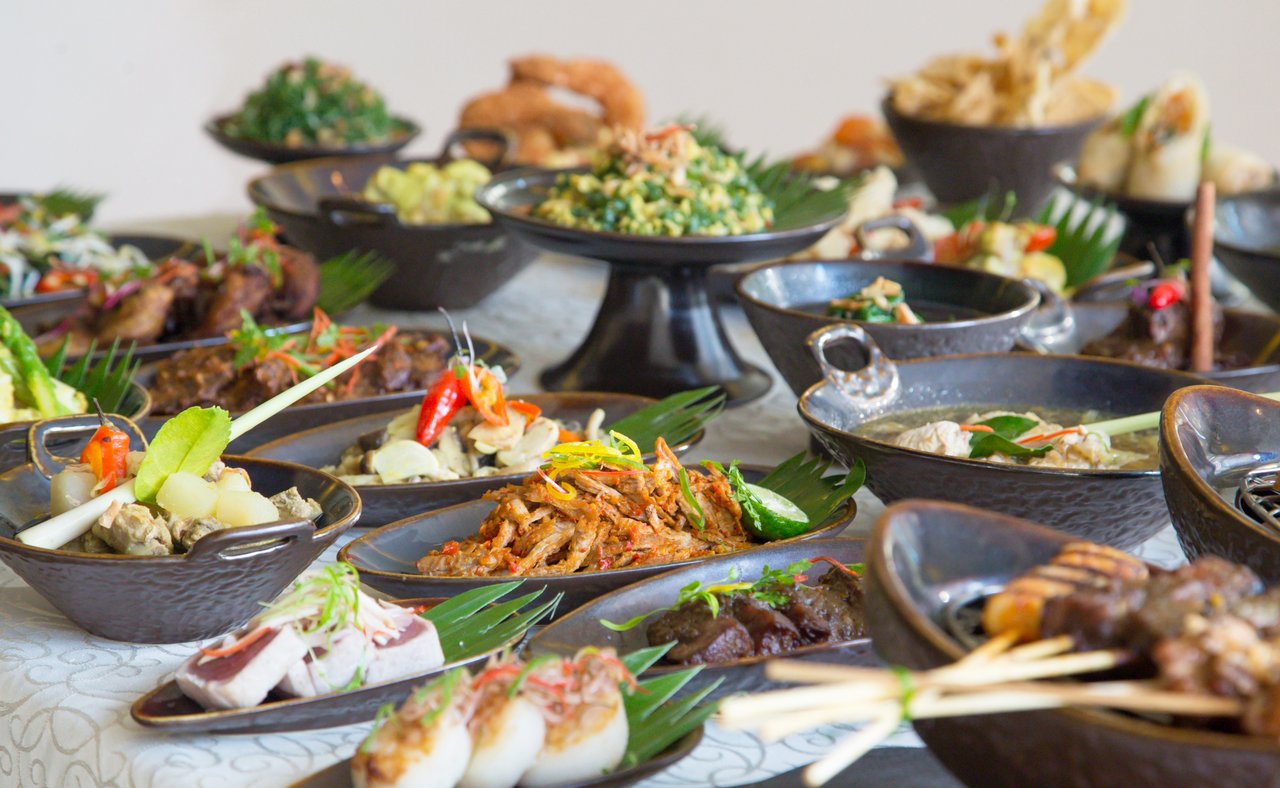 A selection of traditional Balinese dishes.