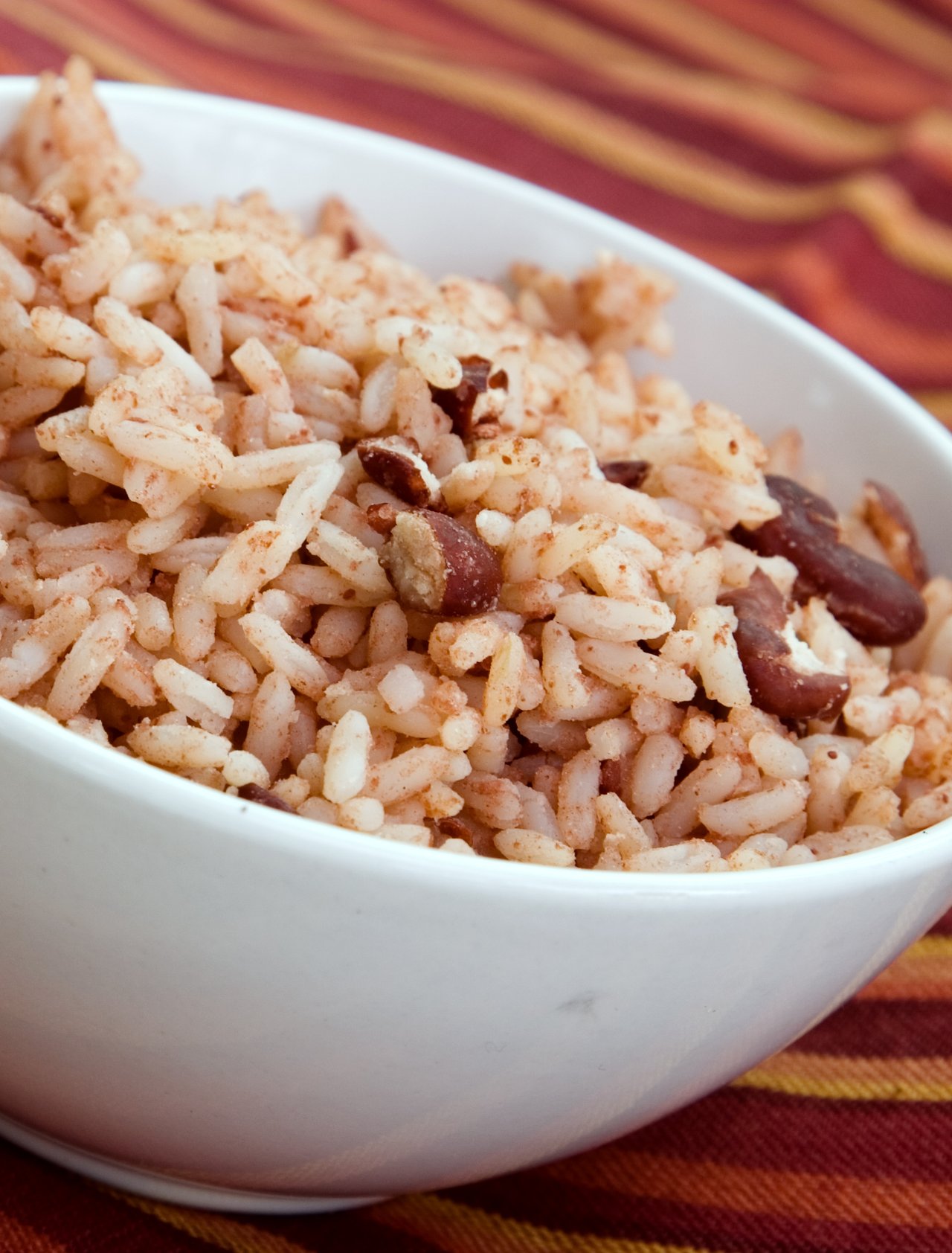 A bowl of red beans and rice