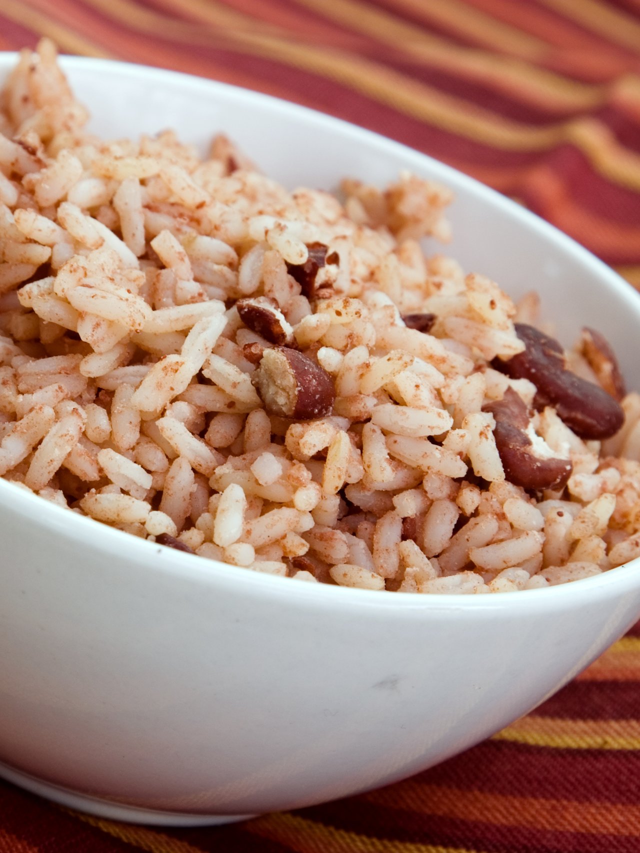 A bowl of red beans and rice