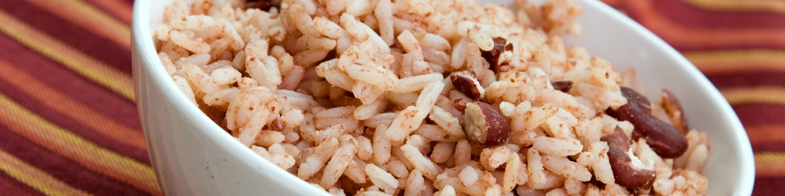 A bowl of red beans and rice