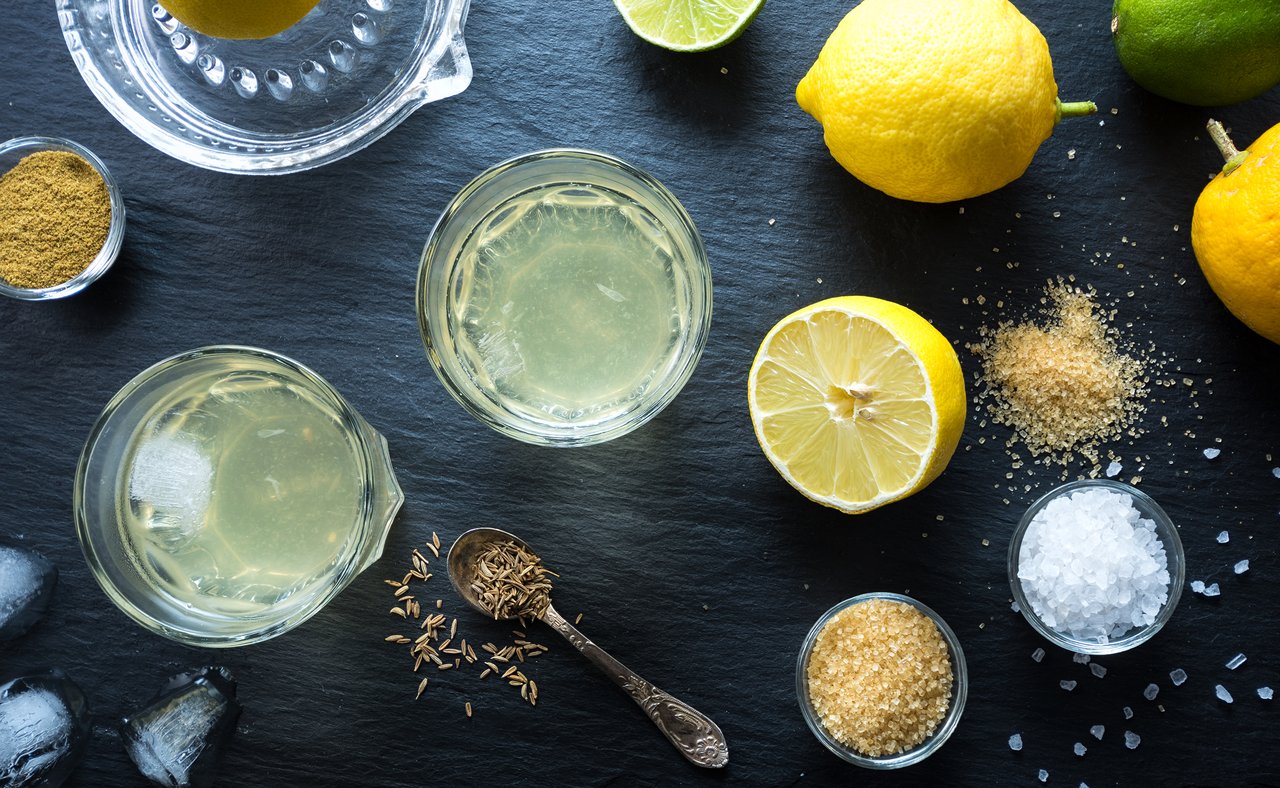 Ingredients for lemon soda