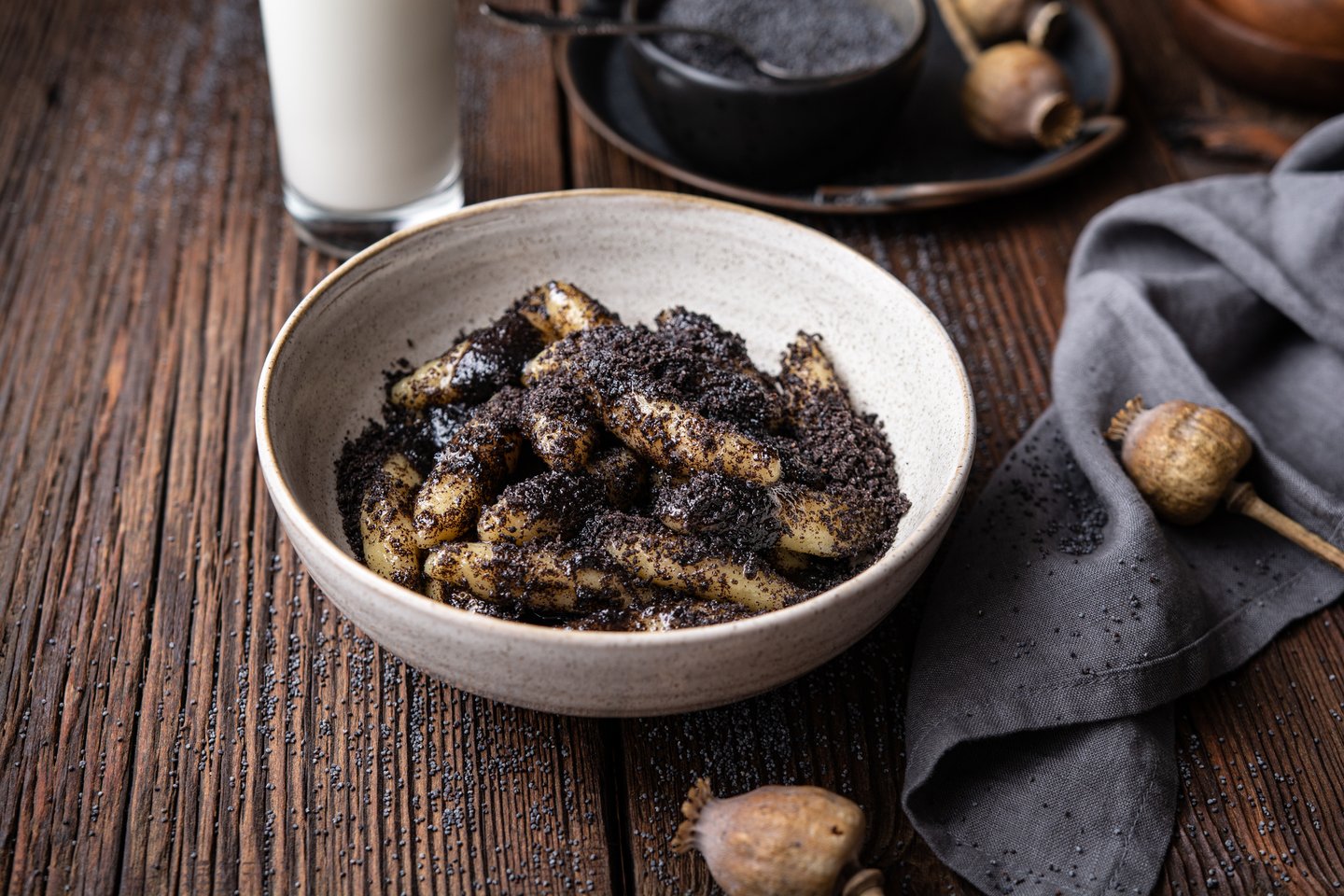 Makové Šúľance, sweet potato dumplings with poppyseed