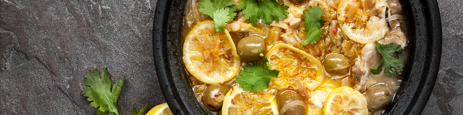 Moroccan chicken tagine with preserved lemon and olives