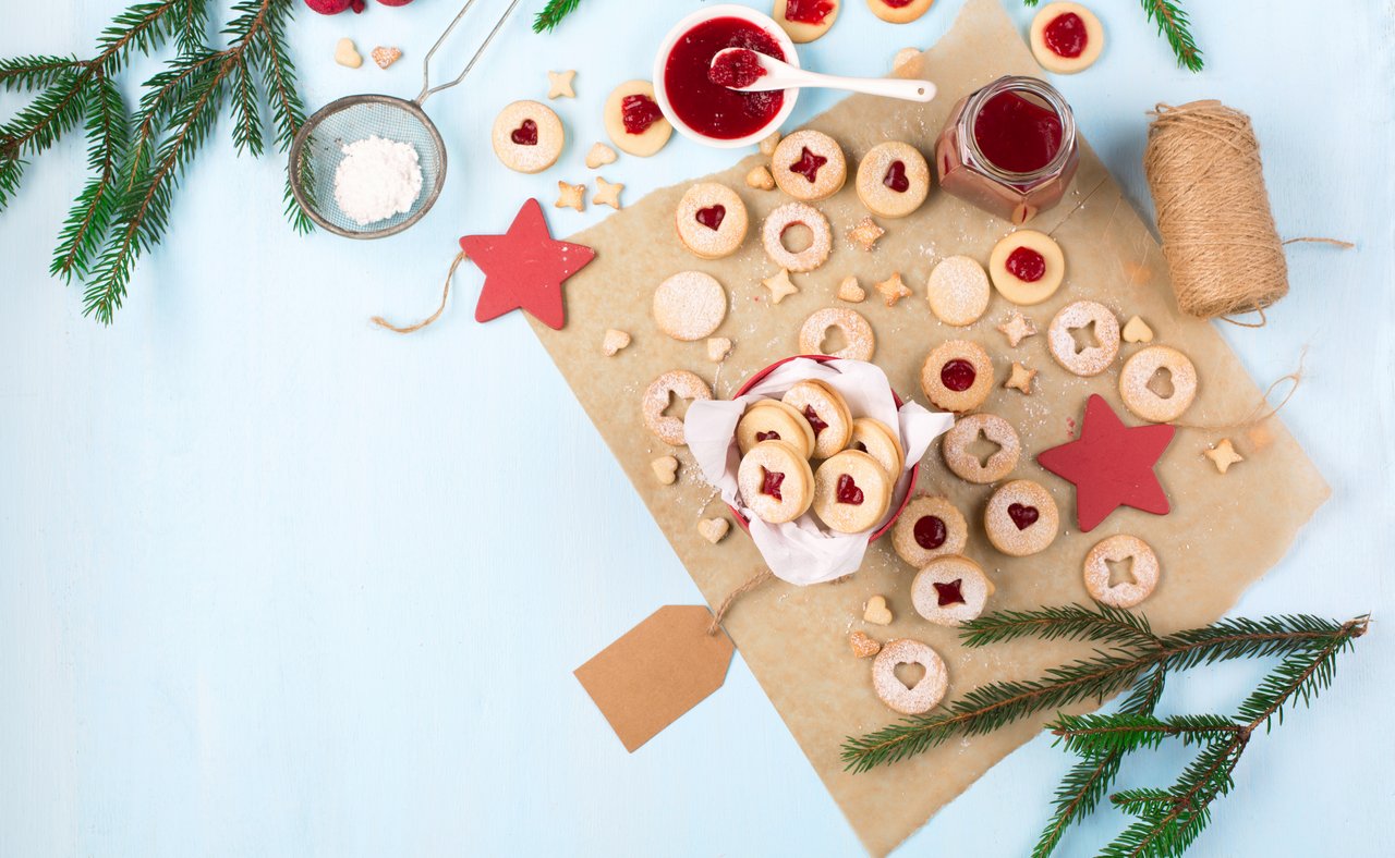 Spitzbuben cookies made for Christmas