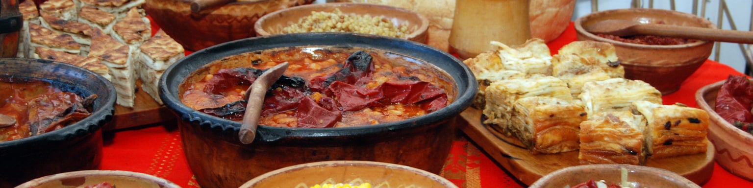 Typical food from North Macedonia and the Balkans