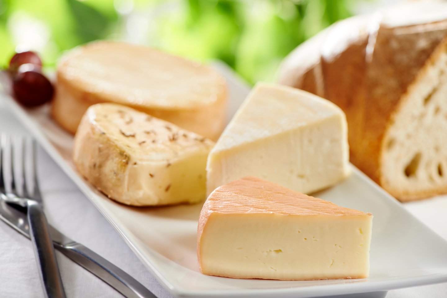 Munster cheese on a platter