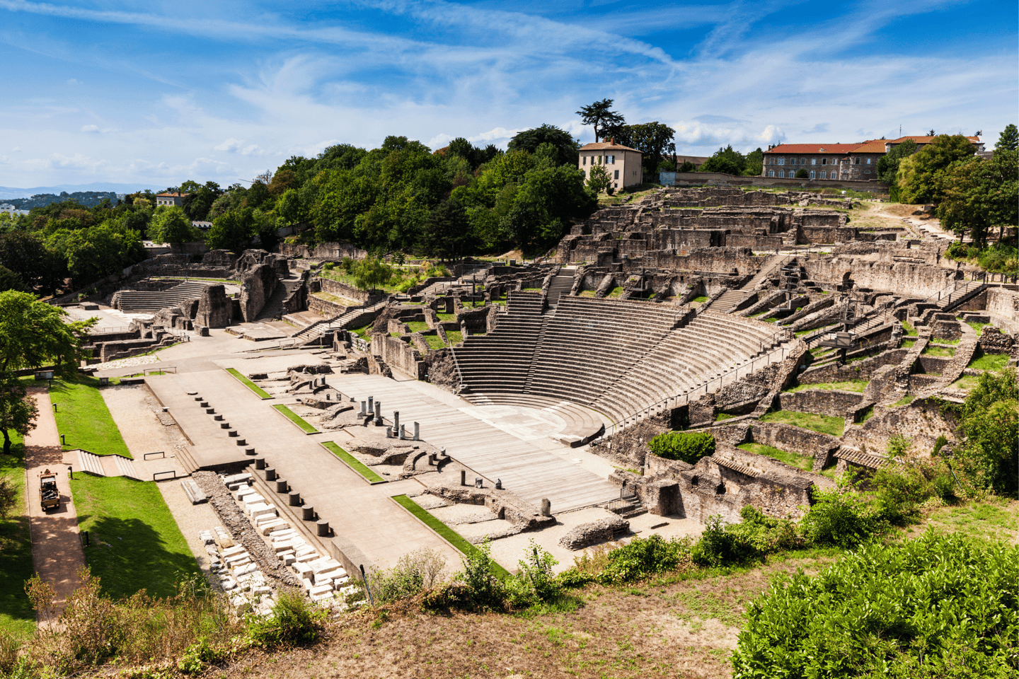 Ruins of the Roman amphitheatre in Lyon, France