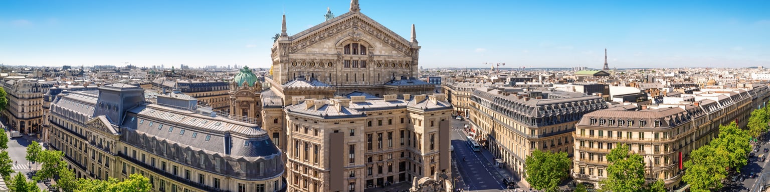 Panoramic view of the city centre of Paris.