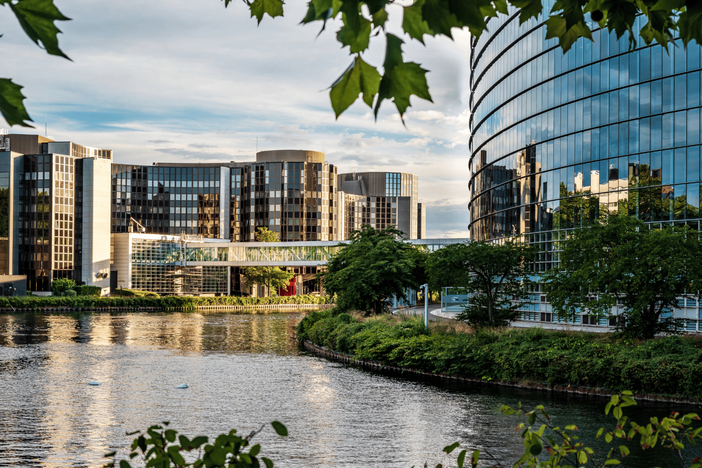 Panoramic view of the European Parliament in Strasbourg