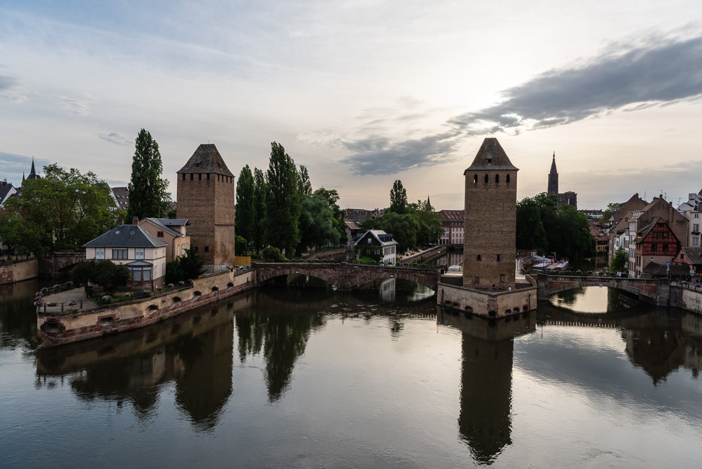View from the Vauban Bridge overlooking Strasbourg