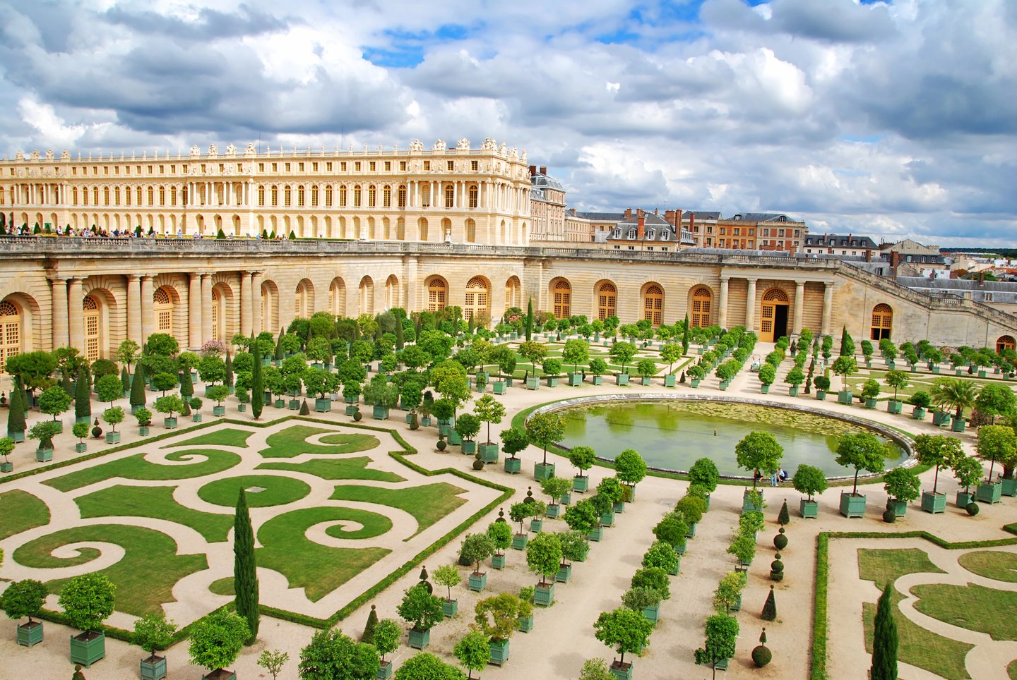 The famous palace and gardens of Versaille near Paris, France.