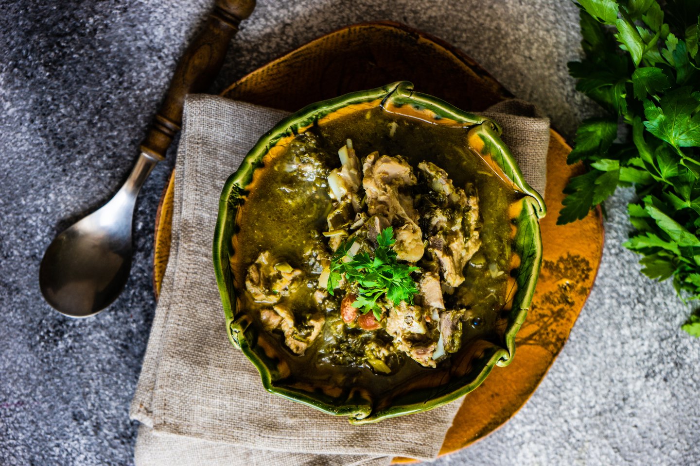 Chakapuli, a lamb stew, traditionally eaten at Easter