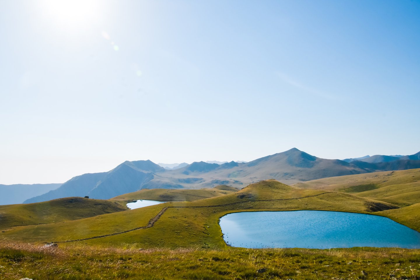 Mountain lakes on the Black Rock Lake Trail in Lagodekhi National Park, Georgia