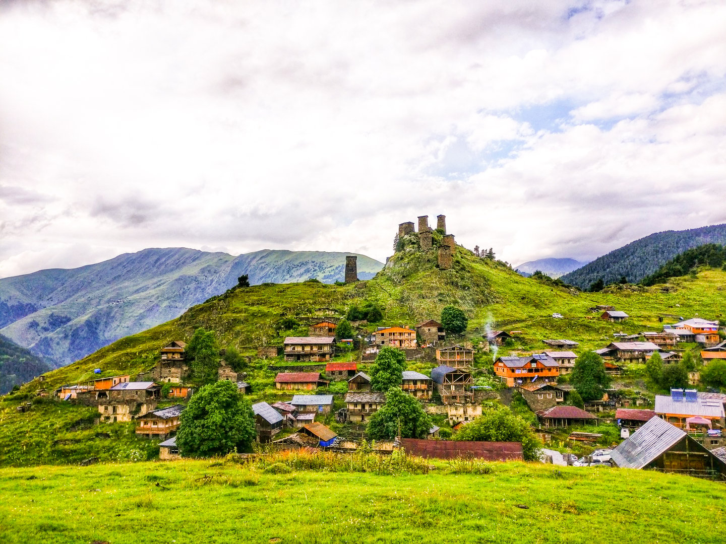 A village in Tusheti National Park, Georgia