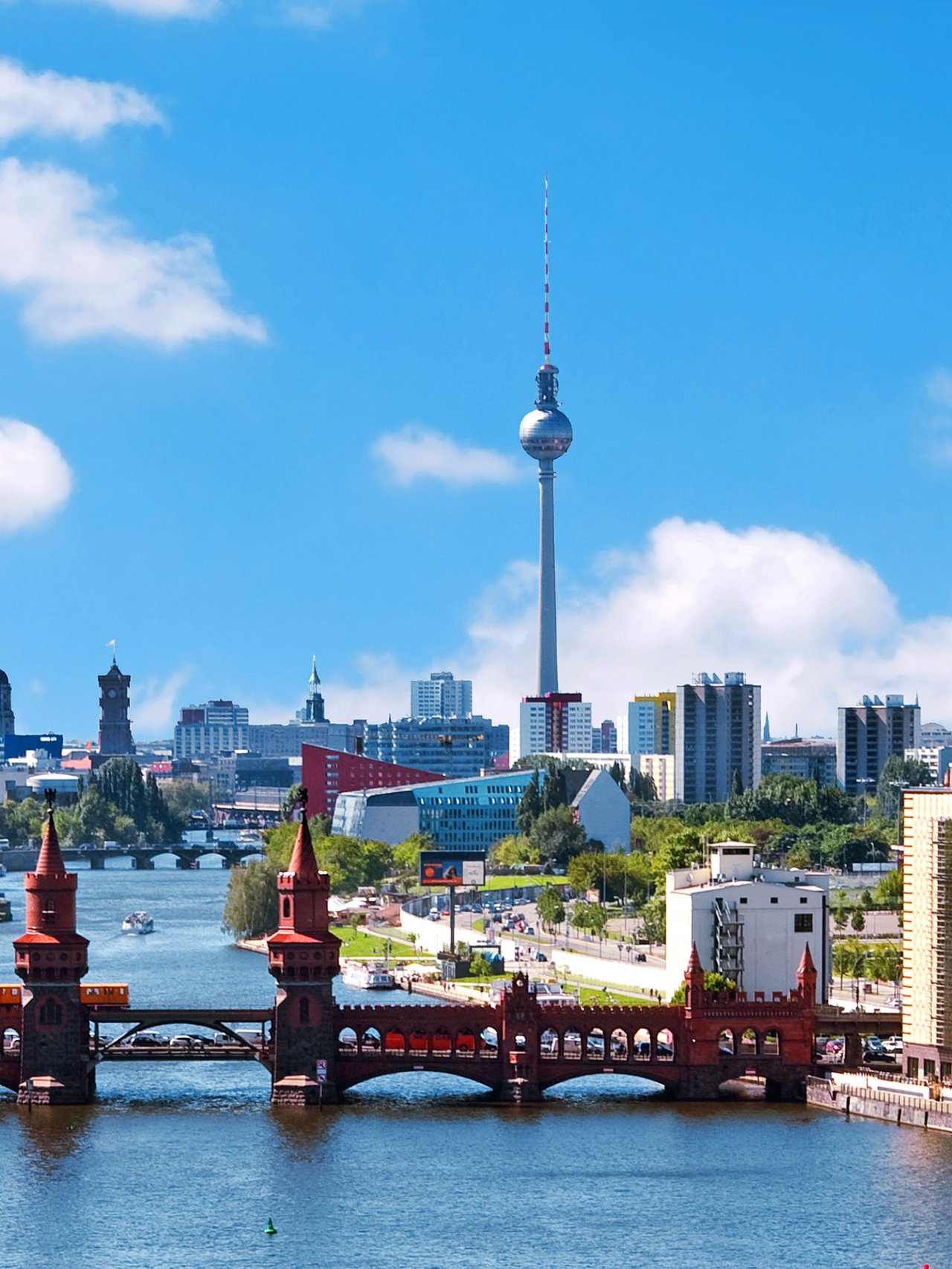 An aerial view of the Berlin skyline