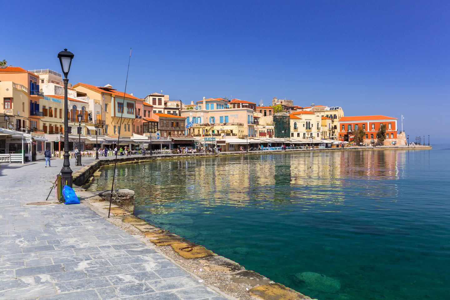 The old Venetian harbour in Chania, Crete