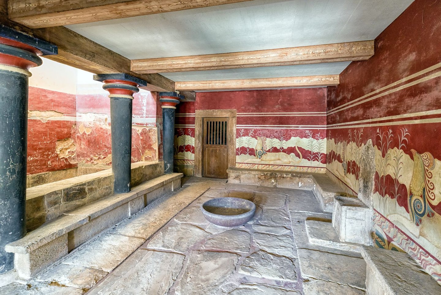 Frescoes in a room in Knossos, Crete
