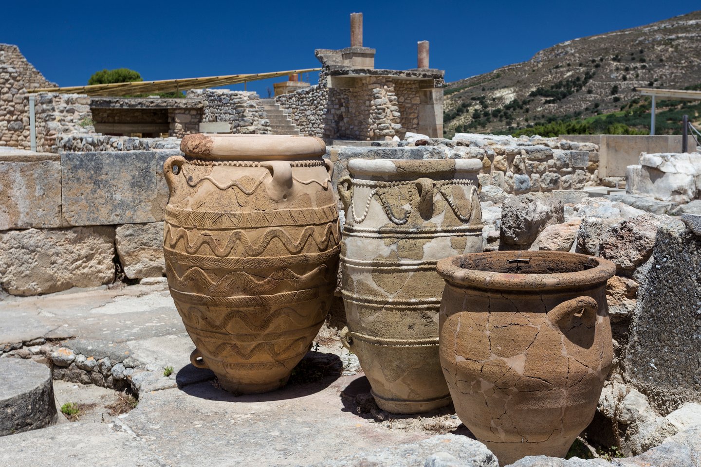 Ancient pots at Knossos in Crete.