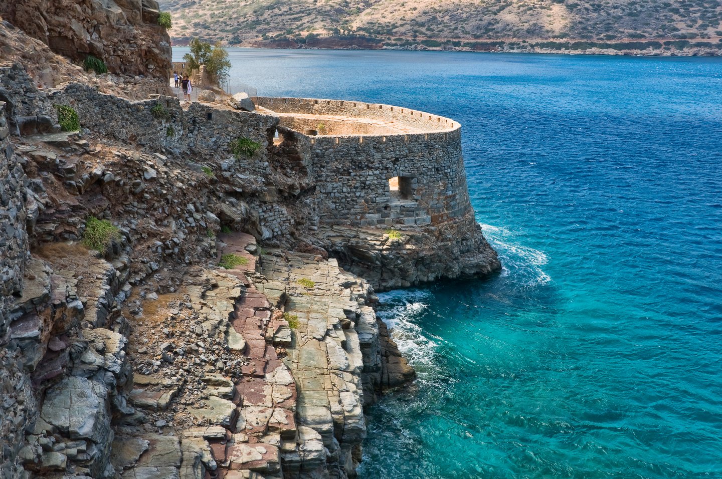 The ruins of a bastion in Spinalonga, Crete