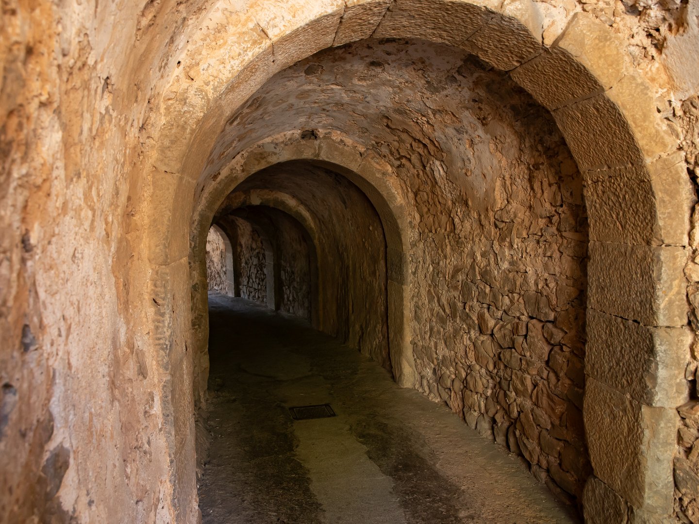 The tunnel known as Dantes Gate in Spinalonga, Greece