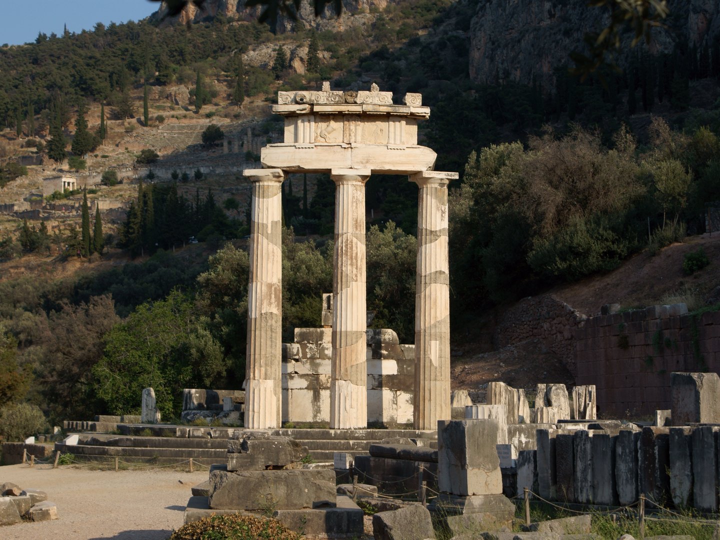 Columns at the Temple of Athena Pronaia 