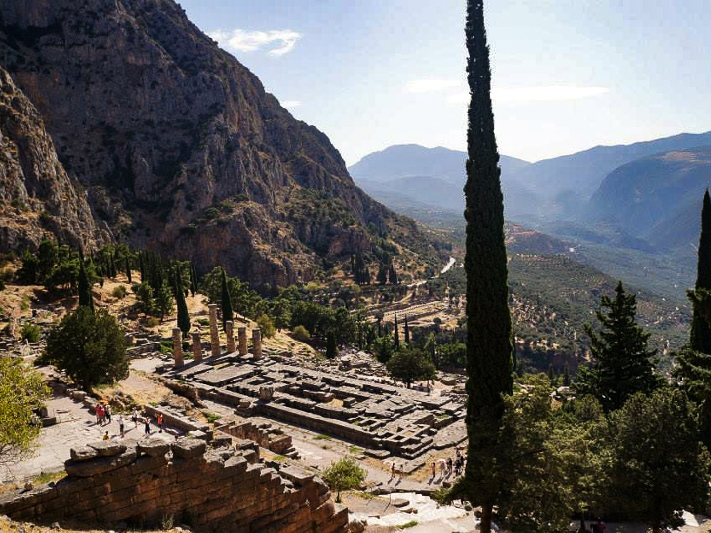 Looking down on the ruins of Delphi