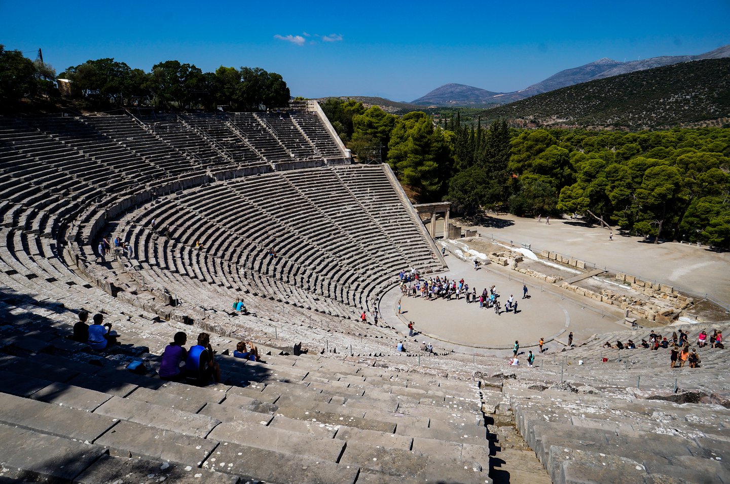 The Theatre of Epidaurus, an example of perfect proportions and accoustics