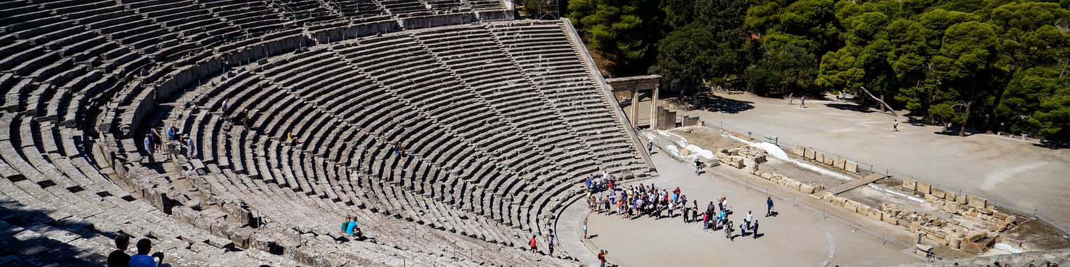The Theatre of Epidaurus, an example of perfect proportions and accoustics