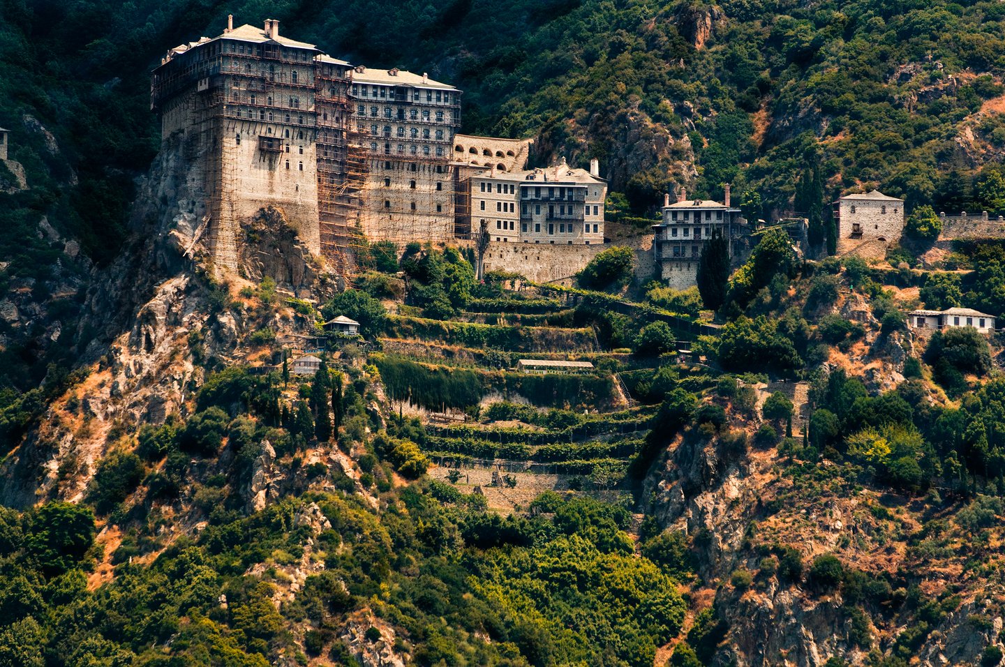 The Holy Monastery of Simonopetra at Mt Athos, Greece