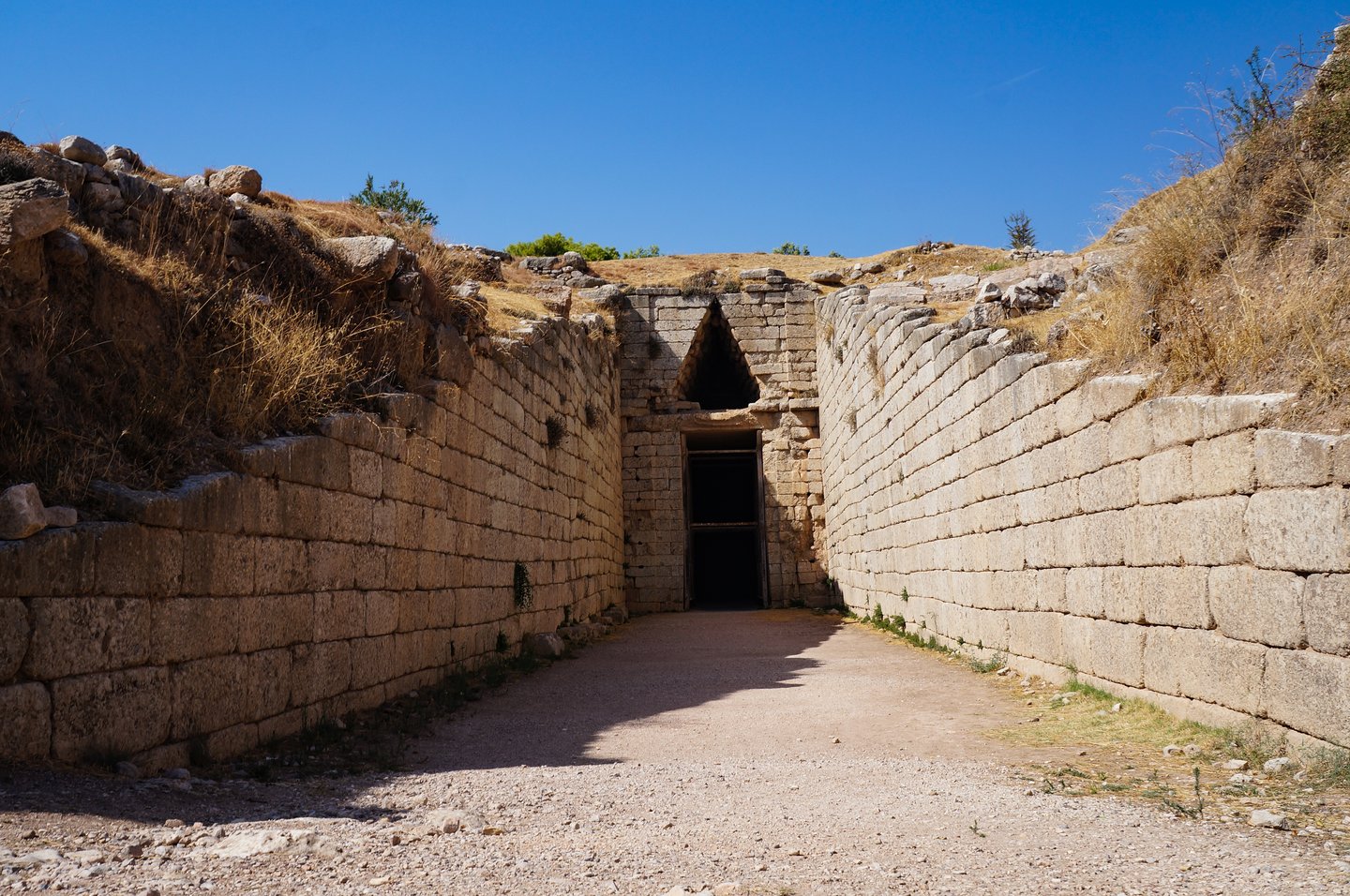 The Treasury of Atreus, also called the Tomb of Agamemnon, in Mycenae, Greece