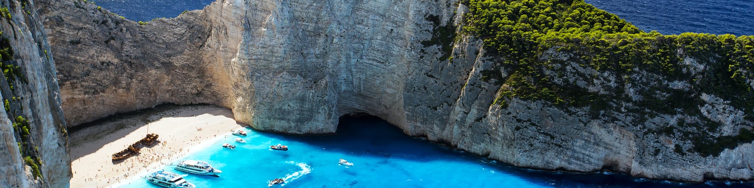 The famous shipwreck on Zakynthos Island, Greece.