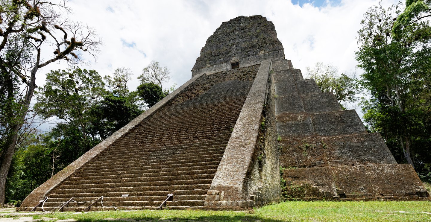 Maya Temple V in Tikal, Guatemala