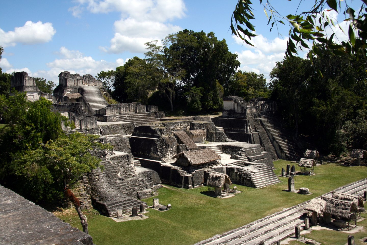 Looking down at the ruins of Tikal in Guatemala