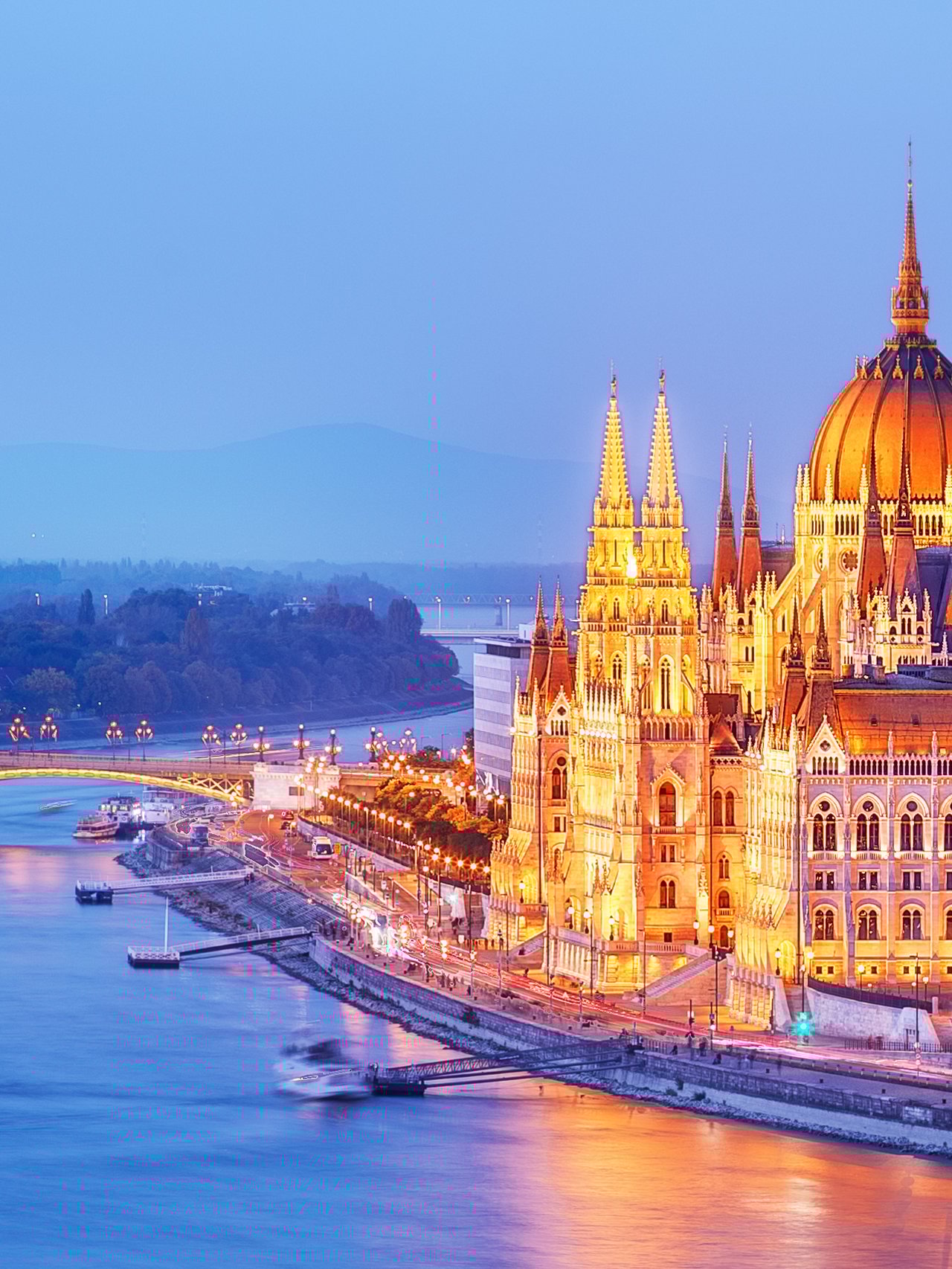 Parliament on the shores of the Danube River in Budapest
