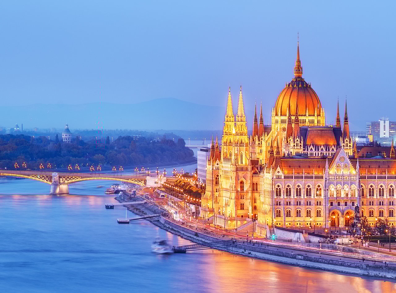 Parliament on the shores of the Danube River in Budapest