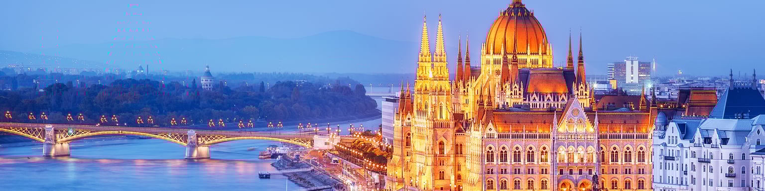 Parliament on the shores of the Danube River in Budapest