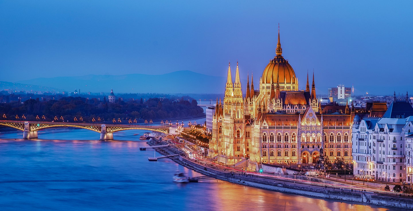 A view of the Parliament building in Budapest