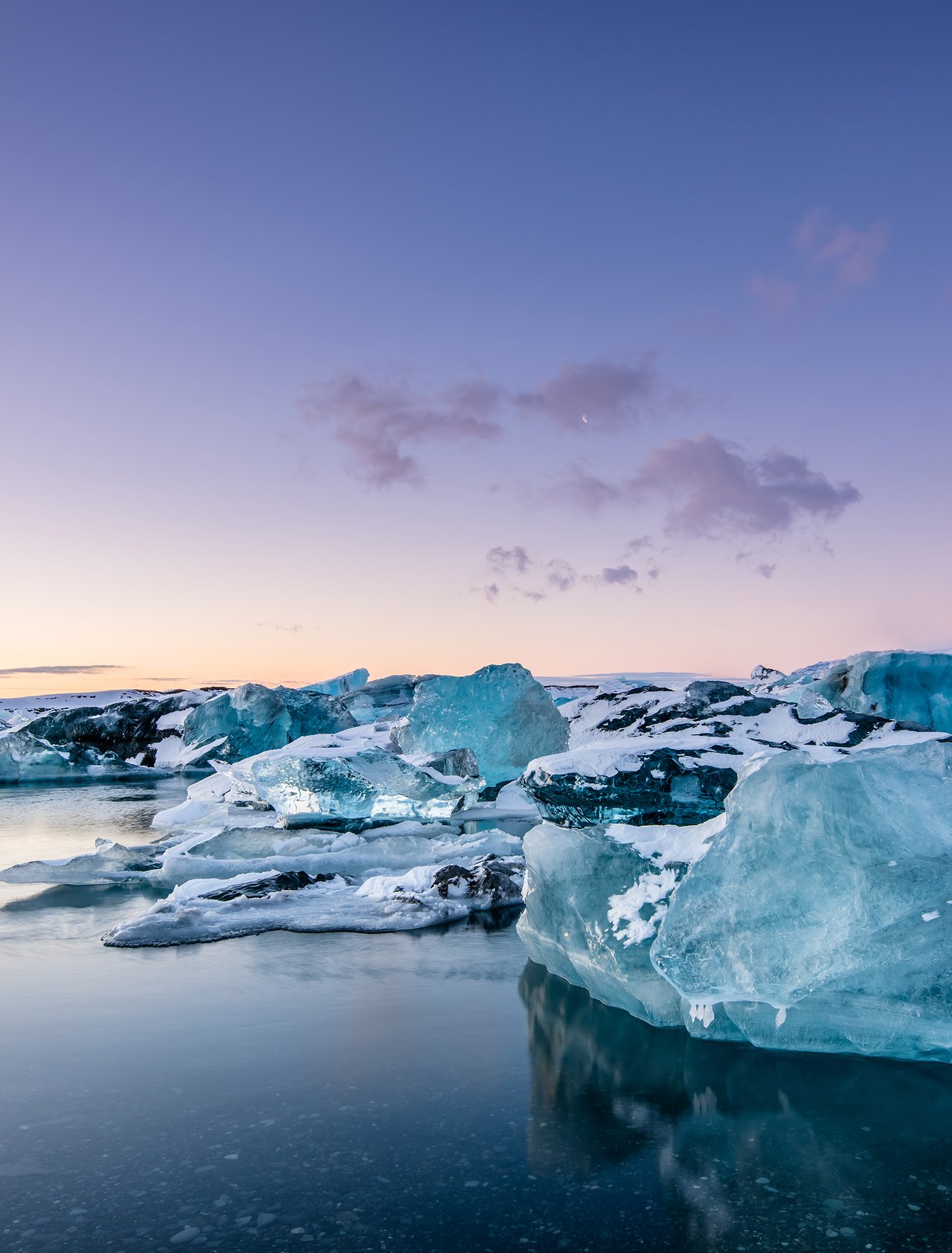 Icebergs and glaciers in Iceland