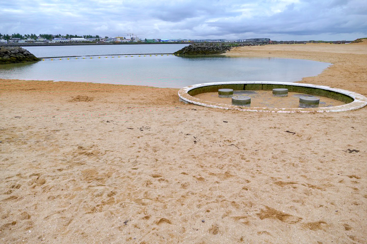 Nauthólsvík Geothermal Beach in Reykjavik, Iceland
