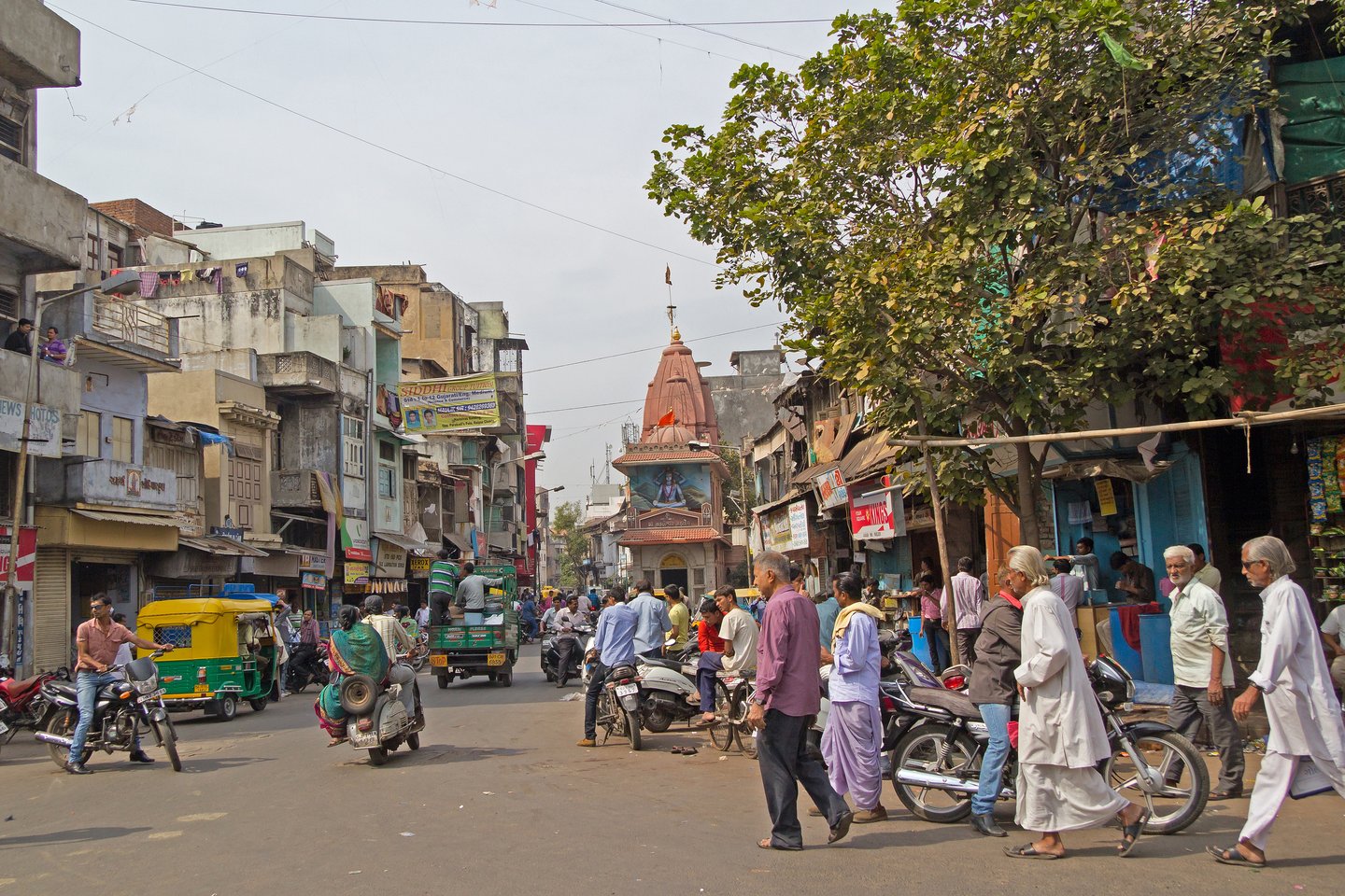 A busy street in Ahmedabad, India