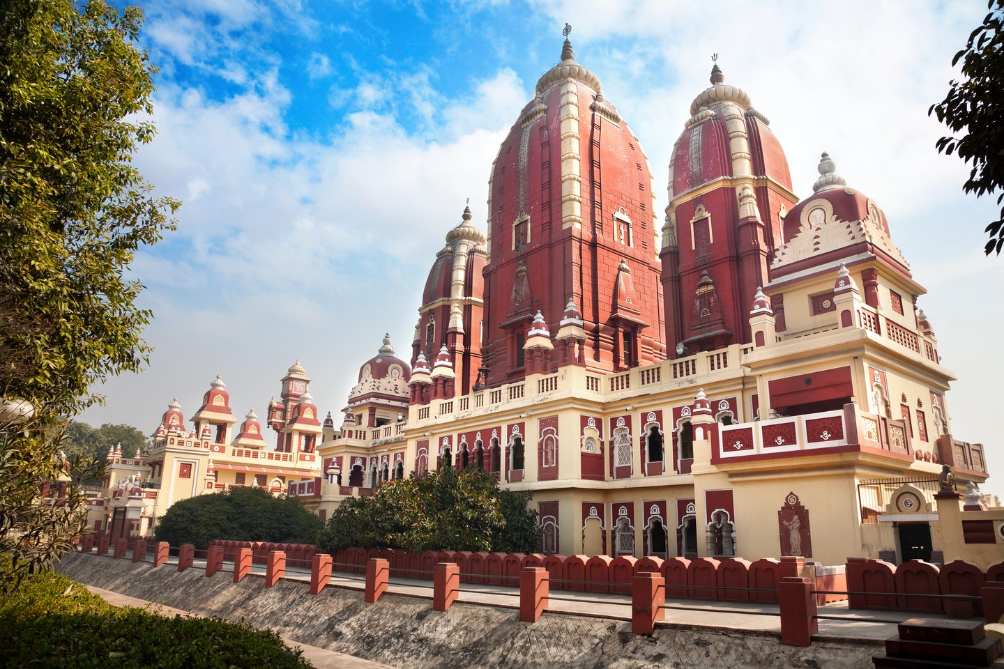 The Laxmi Narayan Temple (Birla Mandir) on a sunny day in New Delhi