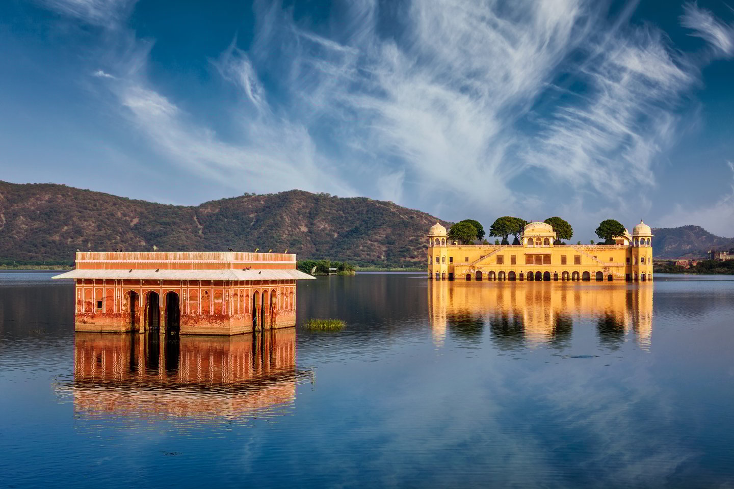 The Jal Mahal water palace in Jaipur