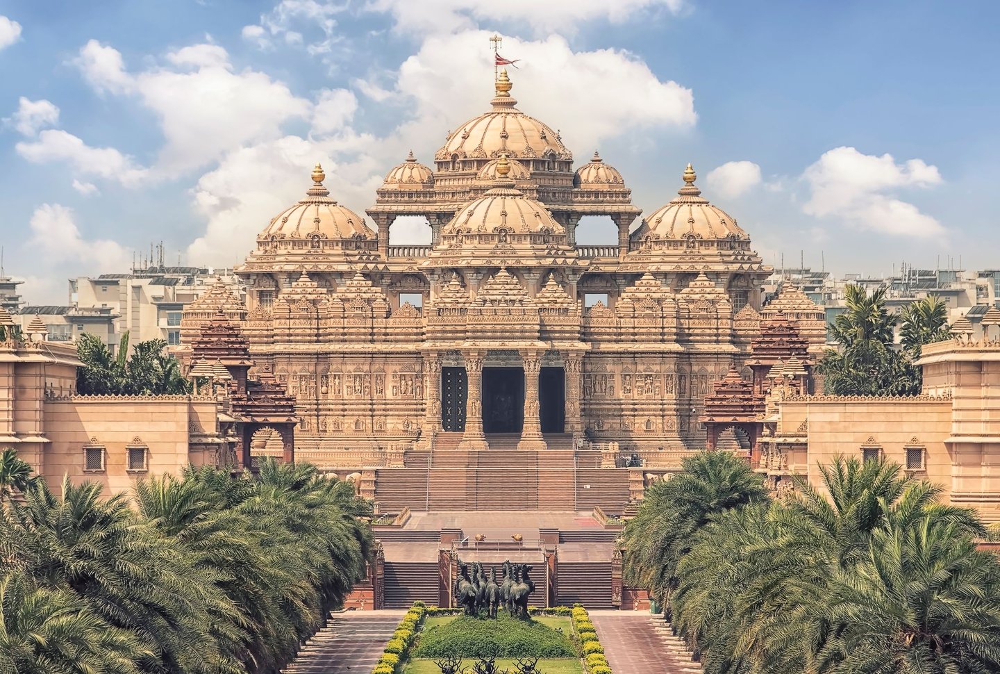 Swaminarayan Akshardham complex, a Hindu temple in New Delhi, India