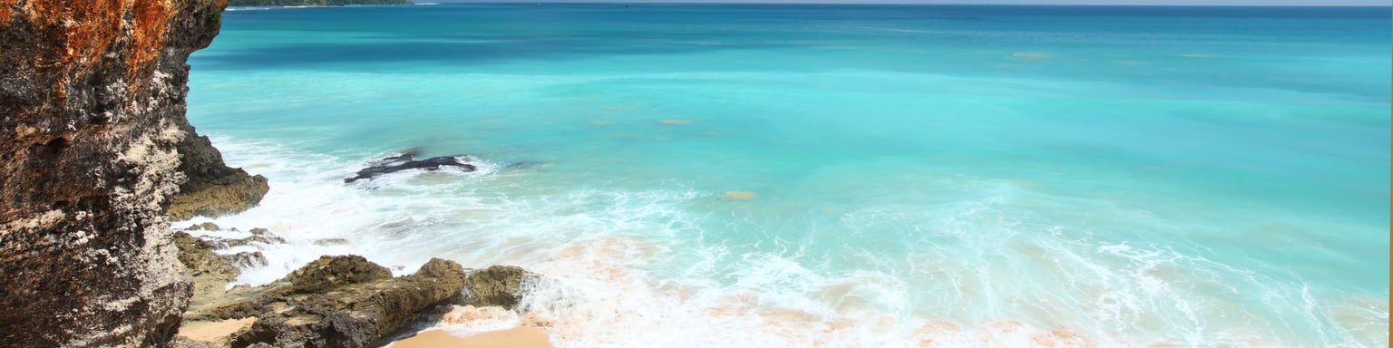 A white sandy beach in Bali, Indonesia.