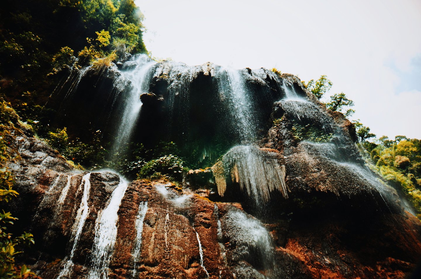 Stalactites and water flow at Goa Tetes, Indonesia