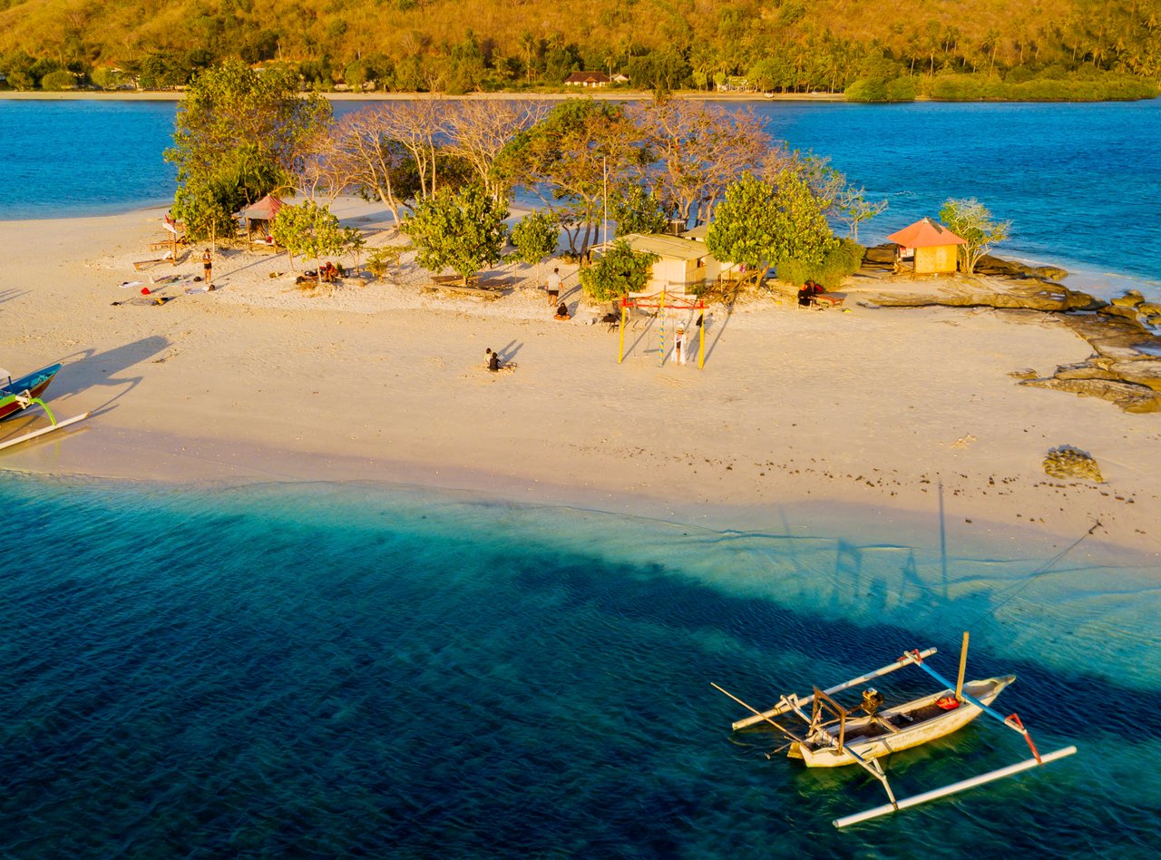 The beautiful atoll of Gili Kedis in Indonesia