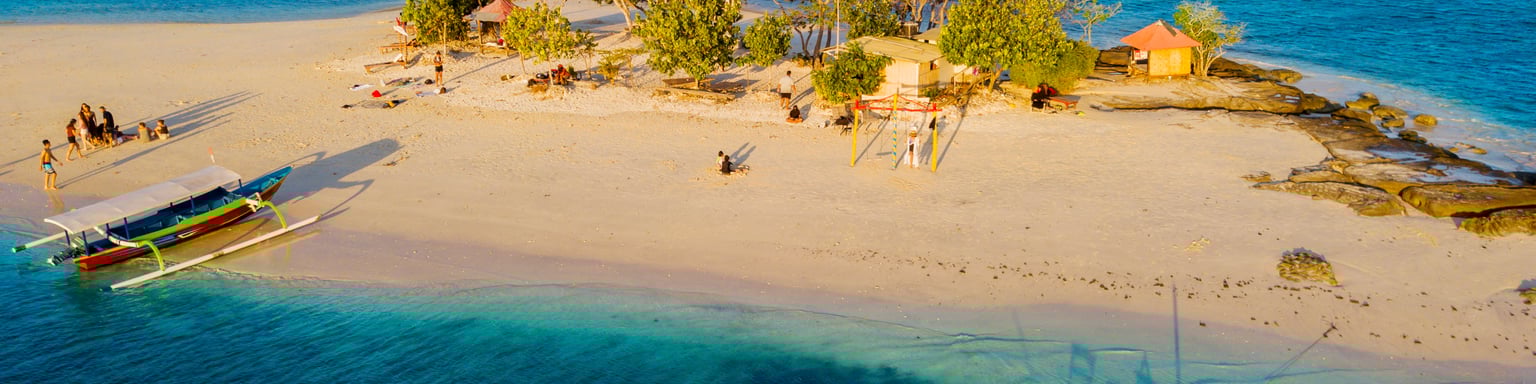 The beautiful atoll of Gili Kedis in Indonesia