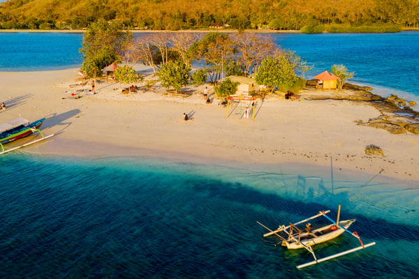 The beautiful atoll of Gili Kedis in Indonesia
